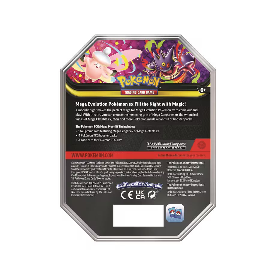 Pokemon Mega Moonlit Ex Tin