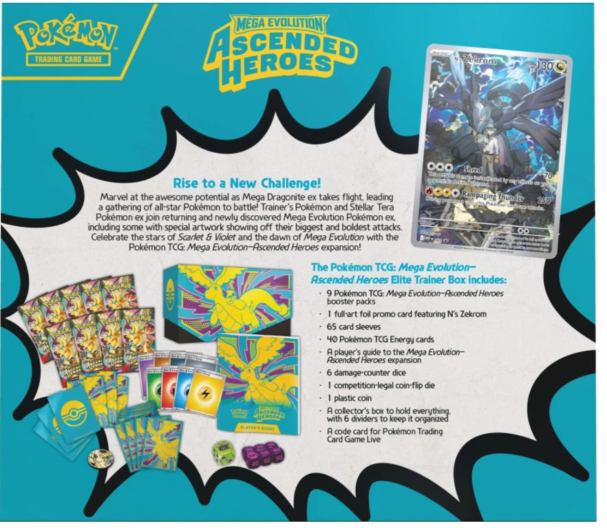 Pokemon Ascending Heroes Elite Trainer Box (ETB) - ENGLISH