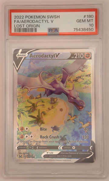 Pokemon PSA 10 SWSH Aerodactyl V 180 Lost Origin