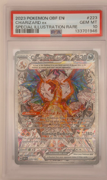 Pokemon PSA 10 Charizard EX 223 Obsidian Flames