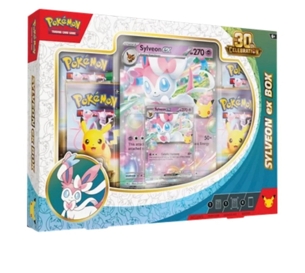 Pre-order 1x Pokémon 30th Celebration Sylveon ex Box - ENGLISH