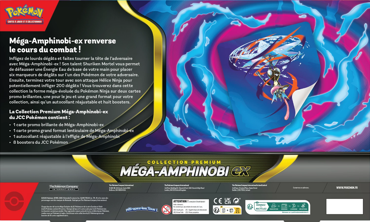 POKÉMON MEGA EVOLUTION MÉGA-AMPHINOBI EX PREMIUM COLLECTION - Français