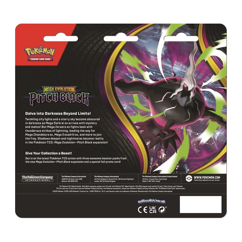 Pokemon Mega Evolution Pitch Black tripack - English