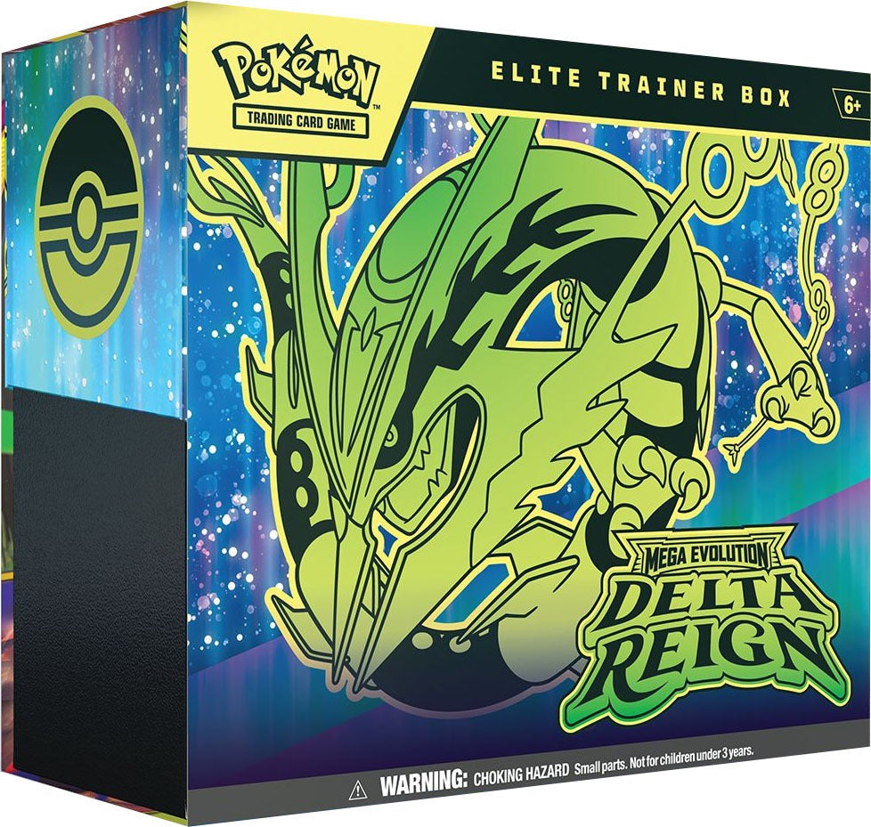 Pre-order Pokemon Mega Evolution Delta Reign Black ME06 Elite Trainer Box (ETB) - ENGLISH