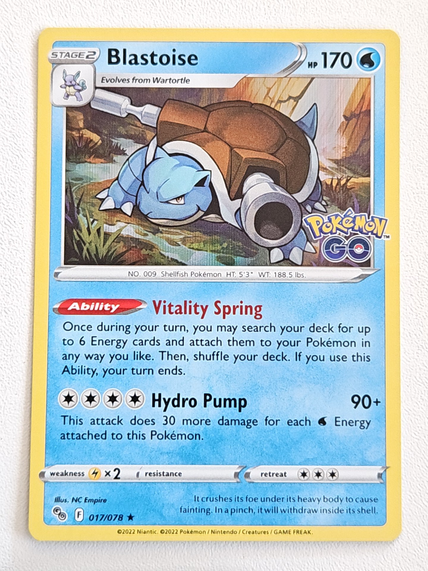 Blastoise 017/078 Pokemon GO