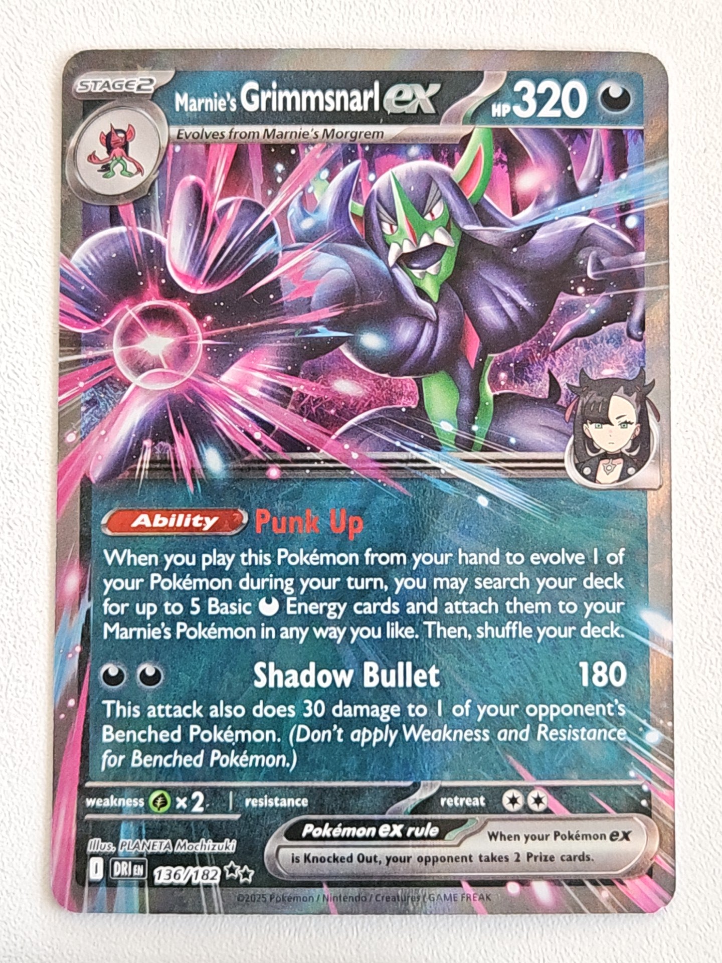 Marnie's Grimmsnarl ex  136/182 Destined Rivals