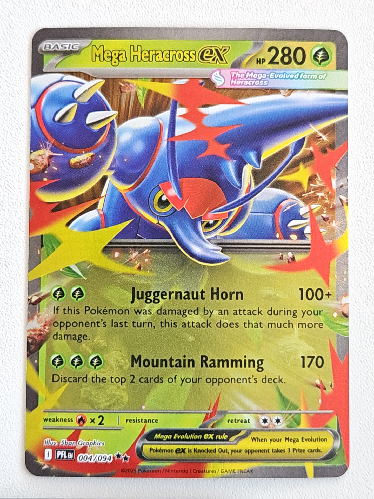 Mega Heracross Ex 004/094 Phantasmal Flames