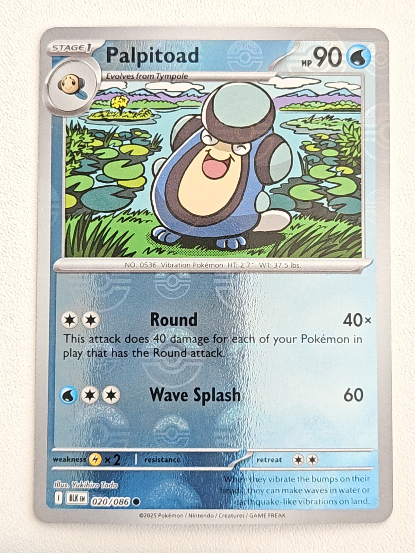 Palpitoad 020/086 PokeBall Black Bolt