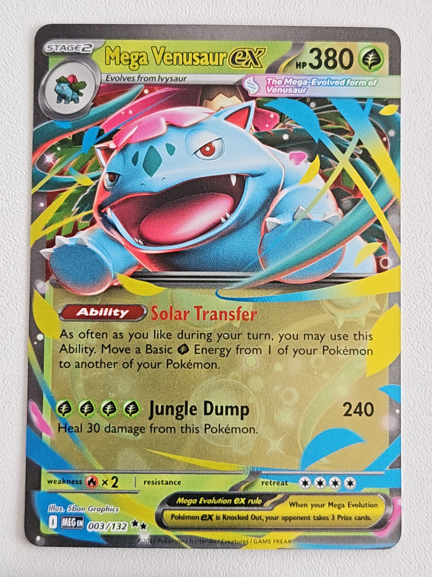 Mega Venusaur Ex 003/132 Mega Evolution