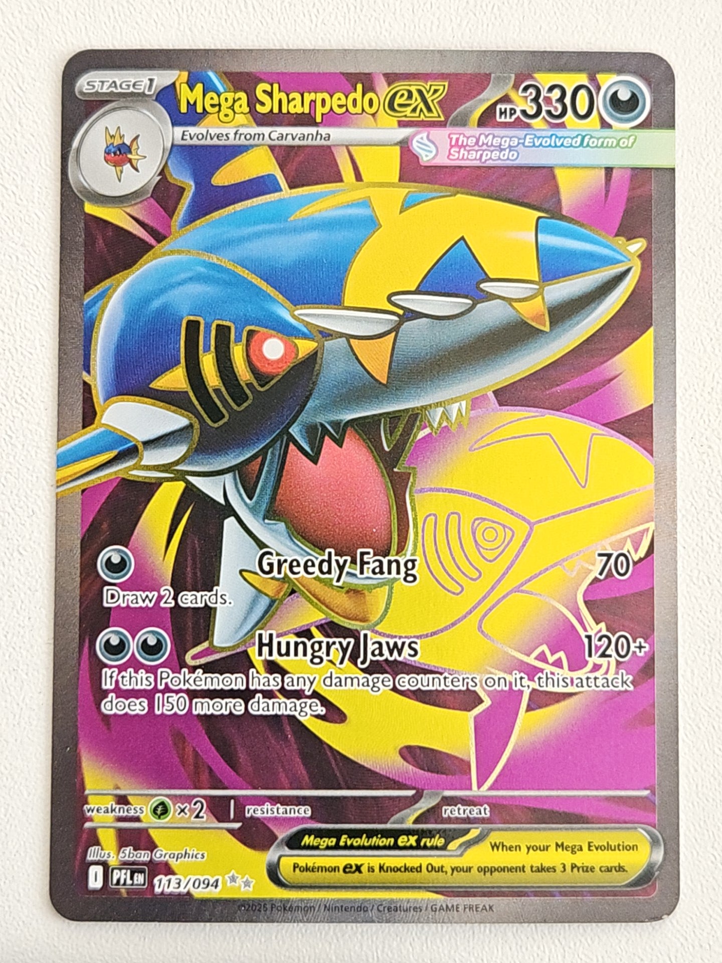 Mega Sharpedo ex 113/094 Phantasmal Flames
