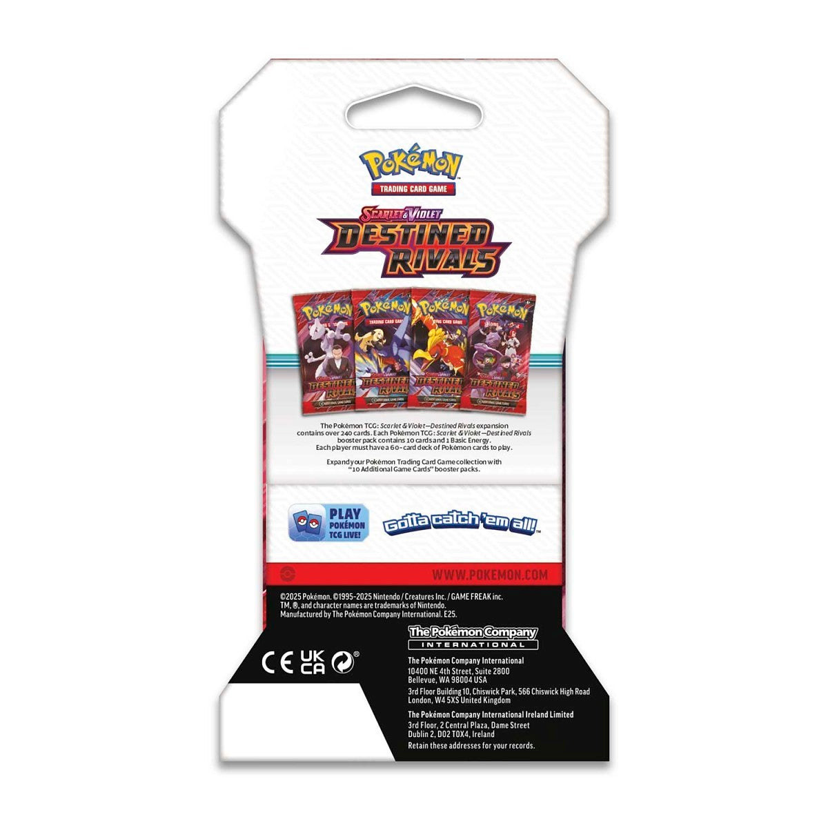 Pokemon Destined Rivals Sleeved booster - ENGLISH
