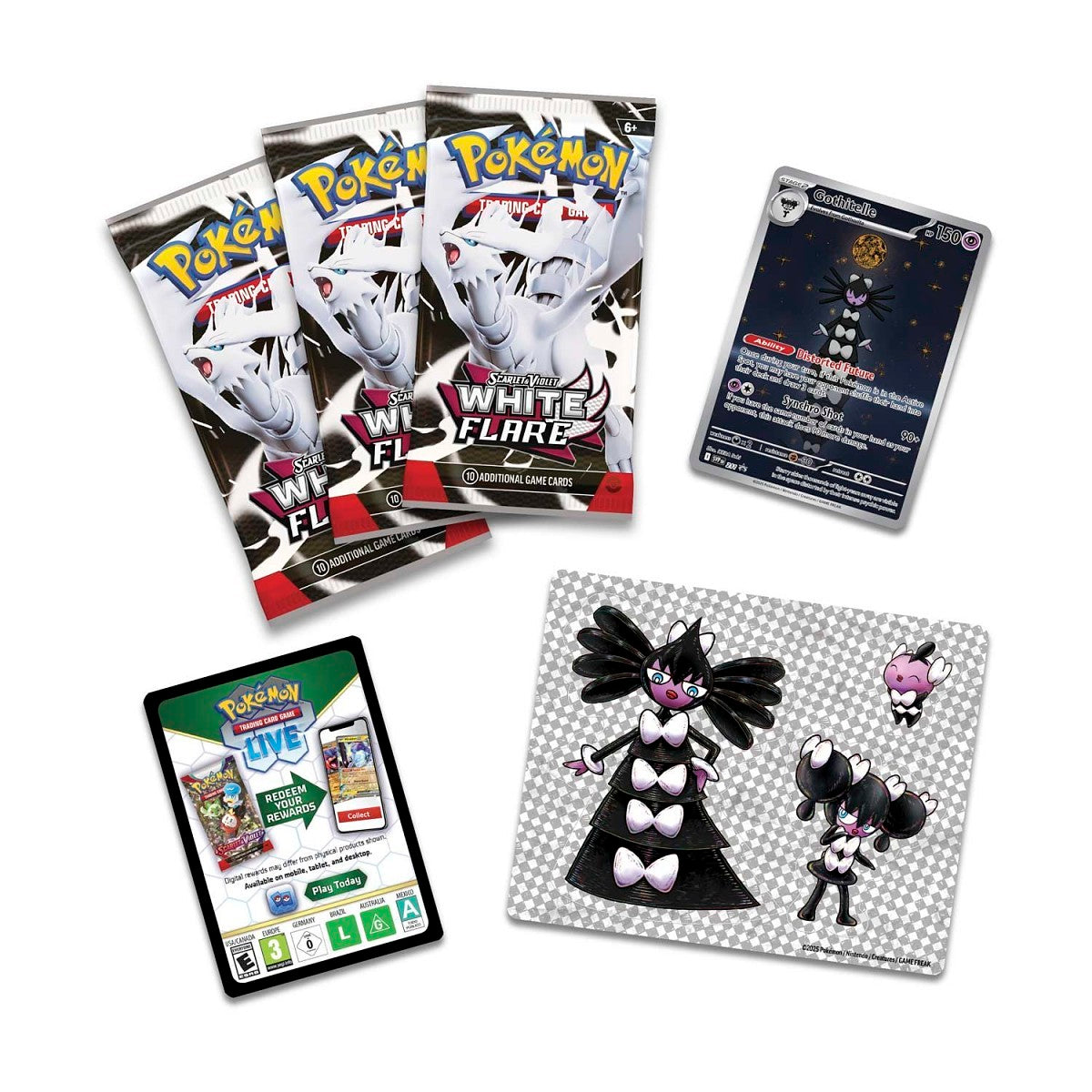 White Flare Tripack Tech Sticker Collection