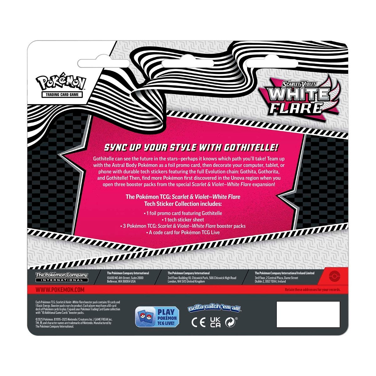 White Flare Tech Sticker Collection - ENGLISH