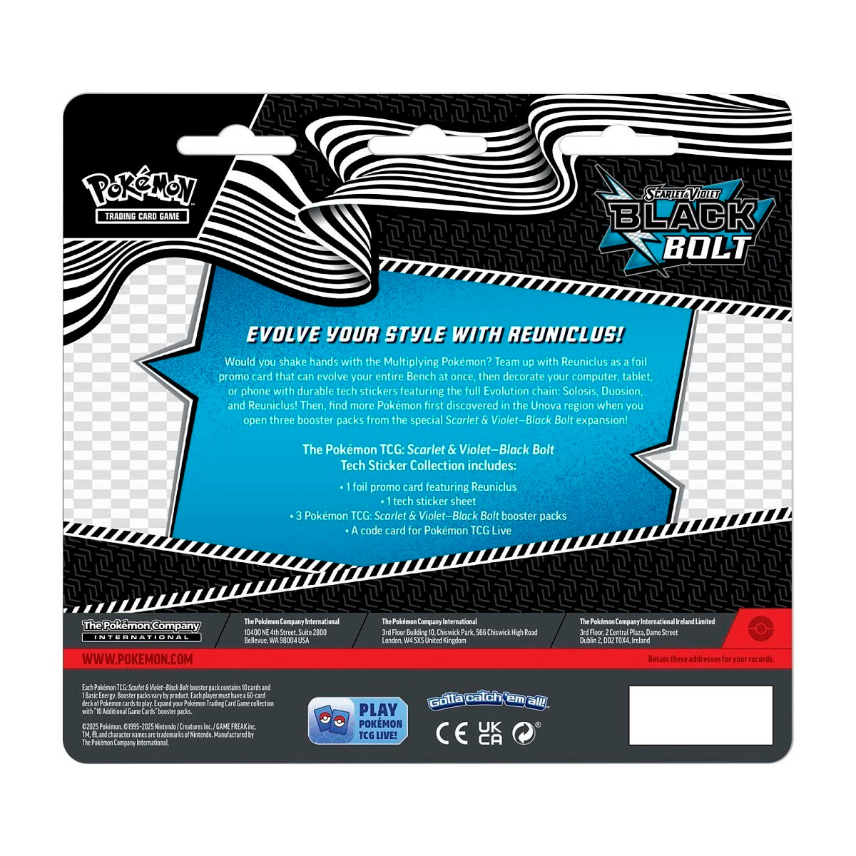 Black Bolt Tech Sticker Collection Tripack  - ENGLISH