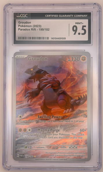 CGC 9.5 Pokemon Groudon 199 Paradox Rift